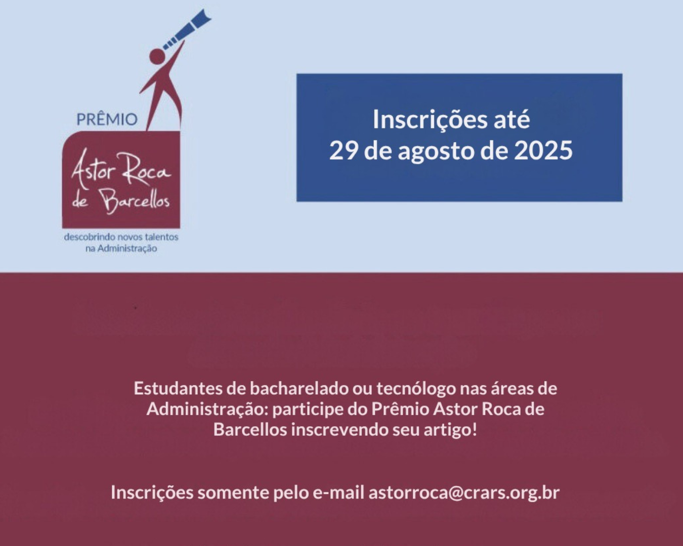 Inscrições para o Prêmio Astor Roca de Barcellos 2025 estão abertas